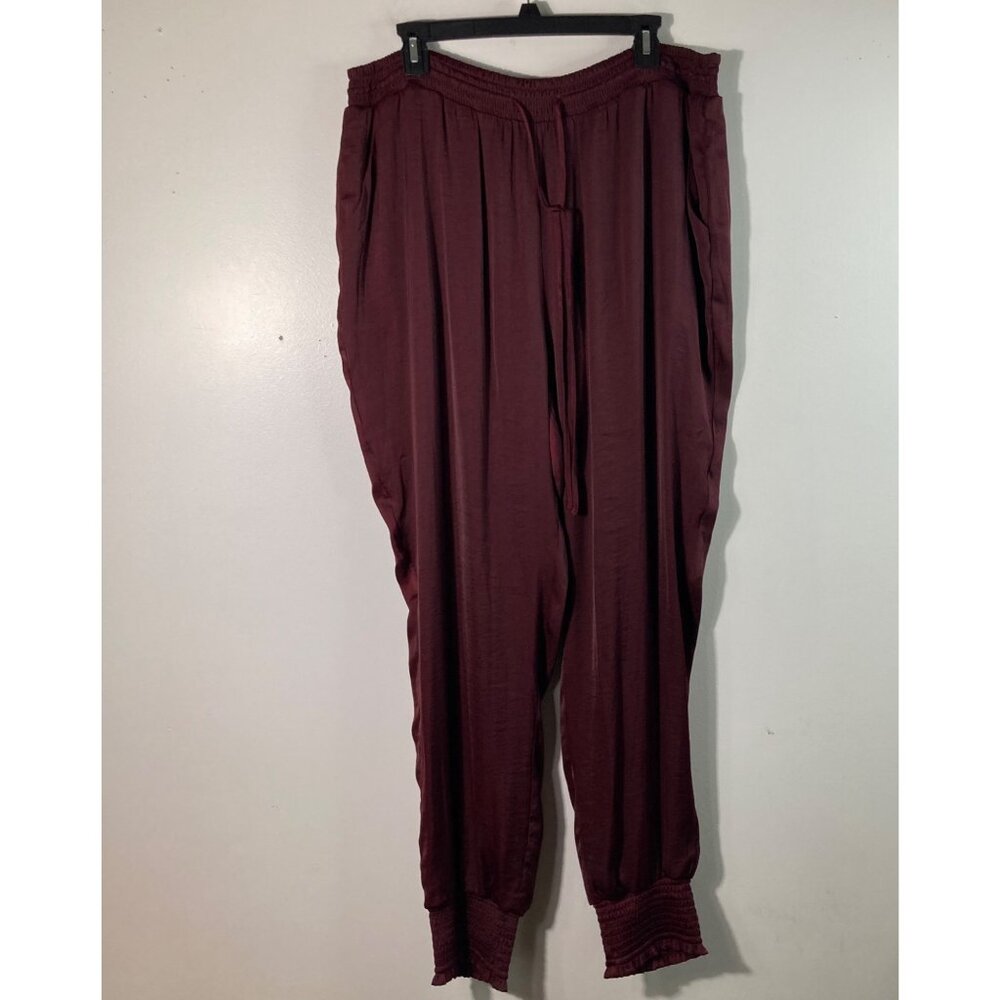 Womens Gibson Latimer Lined Jogger Pants Pull On Smocked Ankle 2XL NWT Polyester